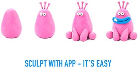 Fat Brain Toys Hey Clay Monsters, Air Dry Clay Kit with Interactive App for Kids & Tweens, Modeling Clay and Crafts Set