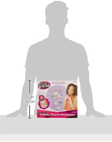 Cra-Z-Art Shimmer 'N Sparkle Friendship Charm Bracelets, Trendy Bangle Bracelets, BFF Bracelet Set for Ages 6 and Up