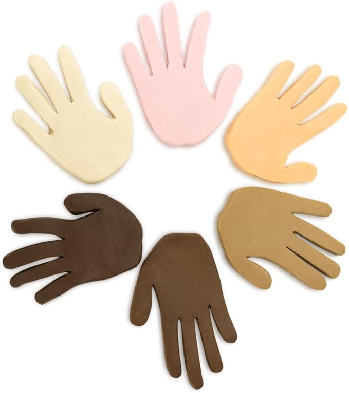 Hygloss Soft Modeling Play Dough - 6 Assorted Color Playdough - Multicultural Skin Tones - 5 lb. Each - Reusable Container, Ideal for Art Projects & Classroom Activities