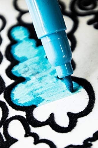 Dolphins Color Velvet Poster for Kids and Adults- Marine Life- Arts and Craft Kit Includes a 11.75" x 8.25" Picture and 12 Watercolor Markers- Ideal for Travel