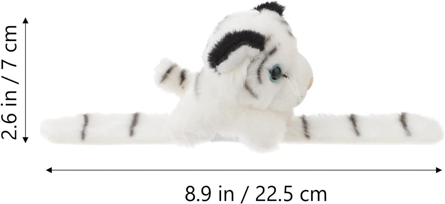 LUOZZY Tiger Slap Bracelet Animal Slap Band for Stuffed Tiger Bracelet Jungle Themed Kids Birthday Party Supplies (White Tiger)
