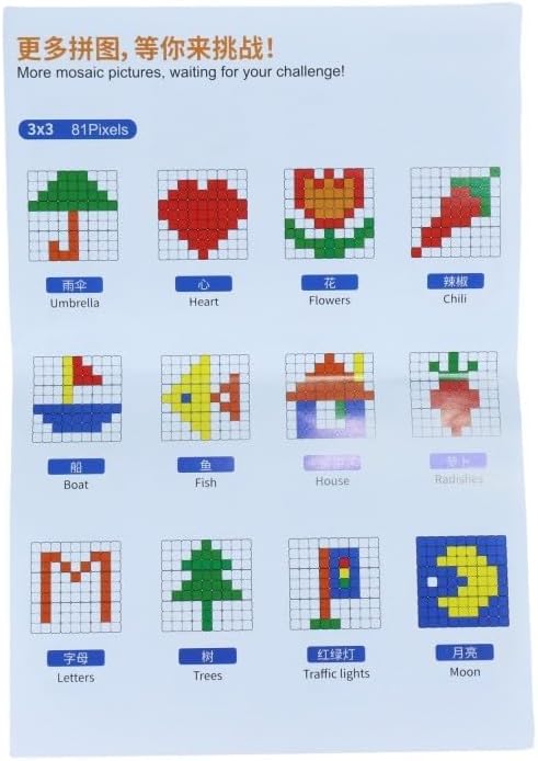 CuberSpeed MoYu Cube Mosaic Art Gallery 3x3 Speed Cube Set of 9pcs 3x3x3 Puzzle Party Toy Stickerless 55mm Magic Cube Gallery 5.5CM