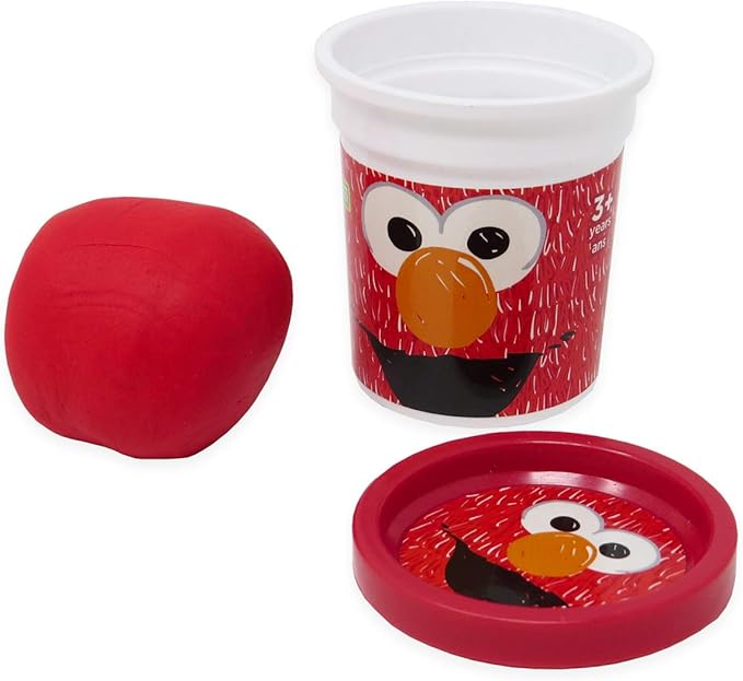 Sesame Street Modeling Dough, 5-Pack, 3oz Cans, Assorted Colors, Elmo, Cookie Monster, Big Bird, Oscar the Grouch, Abby Cadabby, Non-Toxic, Ages 3 and Up