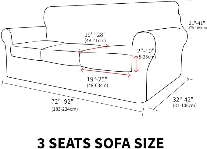 MAXIJIN 4 Piece Couch Covers for 3 Cushion Couch Super Stretch Non Slip Couch Cover for Dogs Pet Friendly Elastic Jacquard Furniture Protector Sofa Slipcovers (Sofa, Navy Blue)