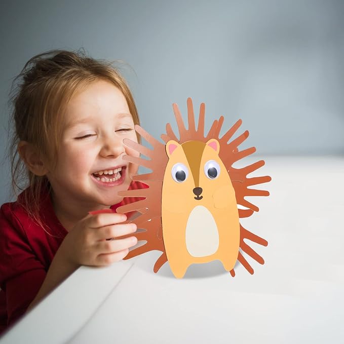 Sumind 16 Sets Arts and Crafts Kits for Kids Ages 3-5 Toddlers Craft Kit for Preschoolers Kindergarten Elementary Animal Handprint Educational Learning Easy Fun School Birthday Gift for School Opening