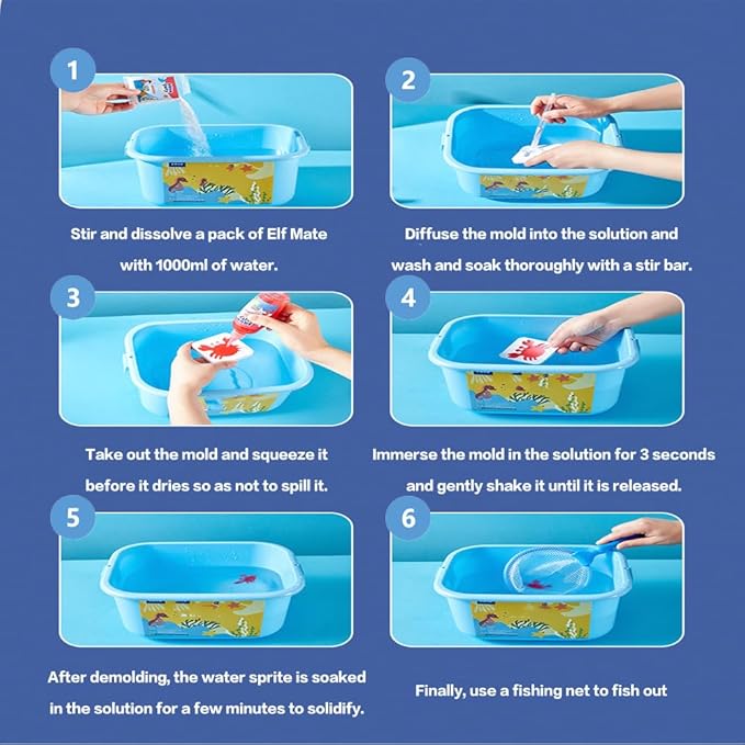 YSSY spread Magic Water Elf Toy Kit, Aqua Fairy Water Gel Kit with 14 Colors and 12 Shape Mold Kit, Christmas Gifts, Birthday Gifts for Kid's Arts & Crafts Water Spirt Toy Set