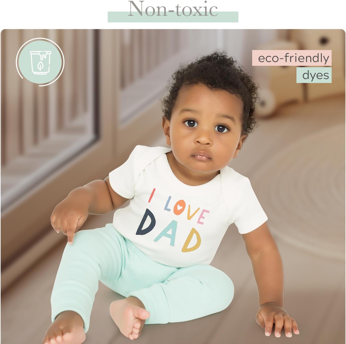 Finn + Emma Organic Cotton Graphic Baby Onesie - Gender Neutral Bodysuits for Babies 0-12 Months in Multiple Sizes and Styles