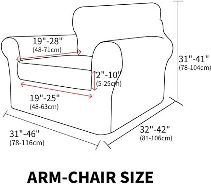 MAXIJIN 2 Piece Jacquard Chair Covers with Arms Super Stretch Non Slip Chair Slipcover for Living Room Dogs Pet Friendly Elastic Sofa Couch Protector Armchair Cover (Chair, Peacock Blue)