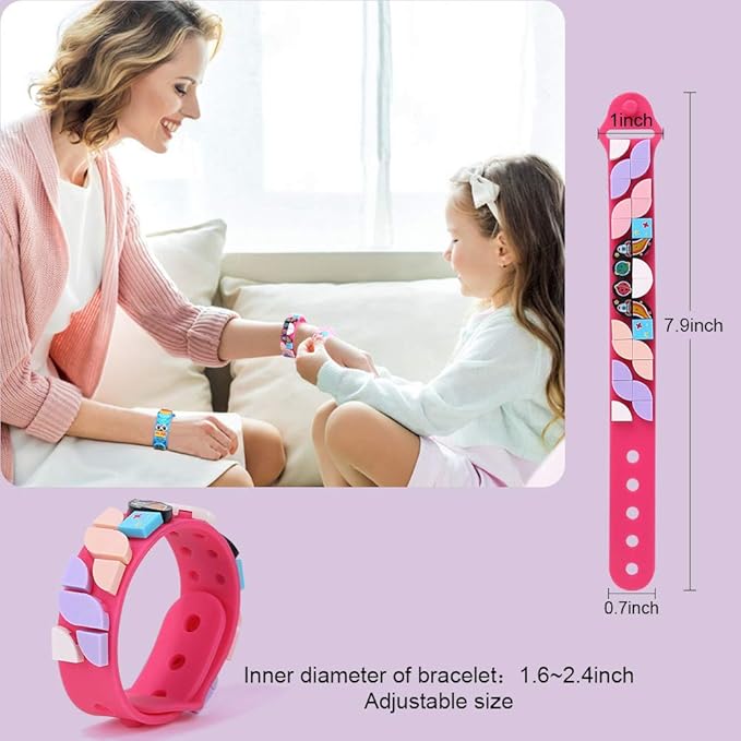 SIENON Bracelets 6PCS, Kids Building Blocks Dots Bracelets, DIY Creative Craft Bracelet Making Kit for Kids, Friendship Bracelets, Dots Construction Toys Kit for Birthday Holiday Gift for Girls Boys