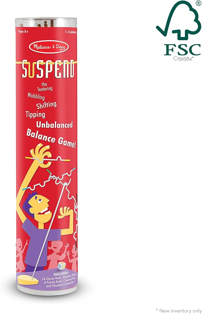 Melissa & Doug Suspend Family Game (31 pcs) - Wire Balance Game, Family Game Night, Family Activities, Games For Kids Ages 8+