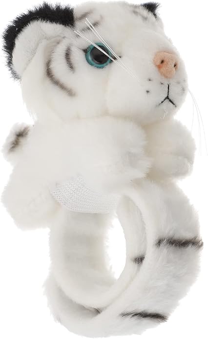 LUOZZY Tiger Slap Bracelet Animal Slap Band for Stuffed Tiger Bracelet Jungle Themed Kids Birthday Party Supplies (White Tiger)