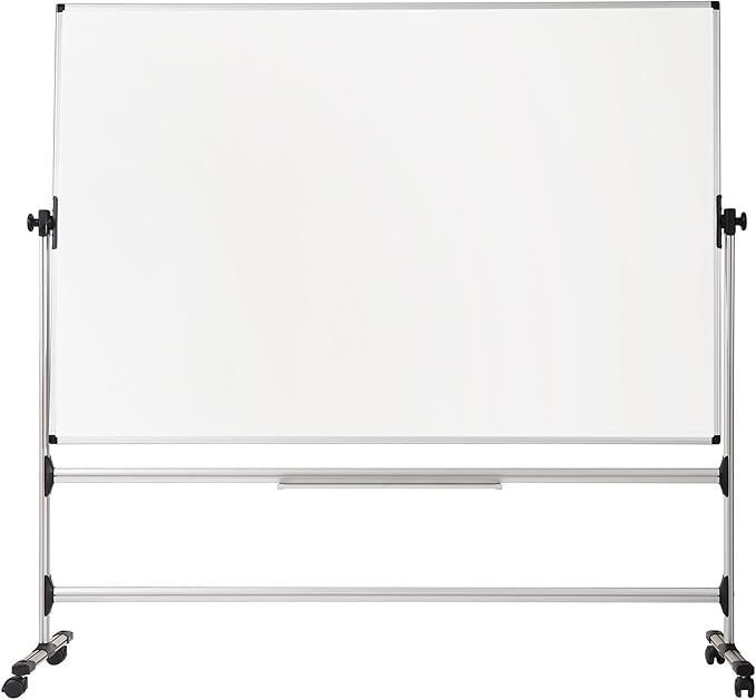 MasterVision Earth-It Easy Clean Mobile Presentation Easel, Two-Sided, 47.2" x 70.8" (RQR0521)