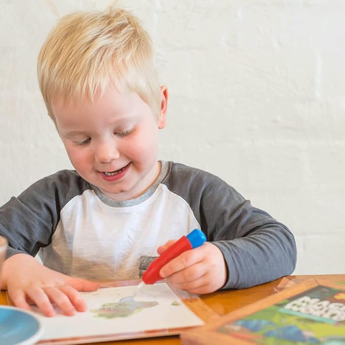 Tiger Tribe: Magic Water Painting World - Dinosaurs - 4 Reusable Cards, Scene Reveal, Mess-Free Water Coloring, Seek & Find Activities, Kids Ages 1+