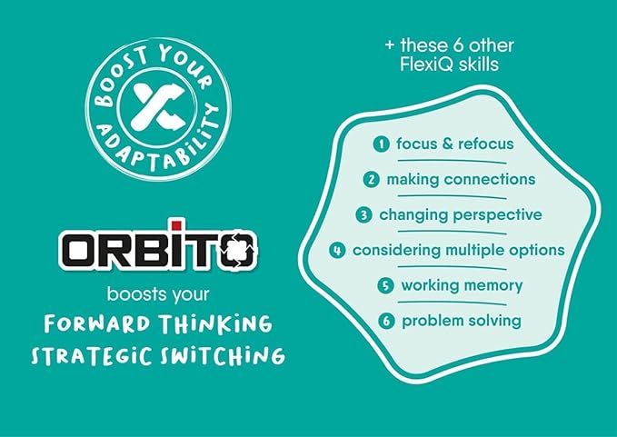 Orbito Board Game - Strategy Game for Kids and Adults, Games for Kids 7+, 2 Player Strategy Board Games and Fidgets for Kids by FlexiQ