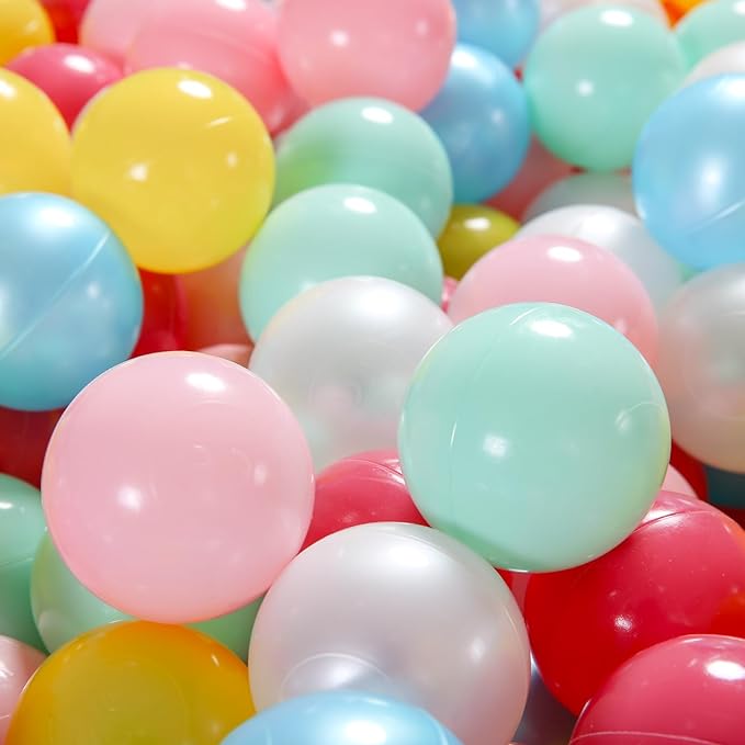 GOGOSO Ball Pit Balls for Toddles, Kids Plastic Balls for BallPit, Pool, Baby Party Accessories, Birthday Decoration 50 100 200 500 1000