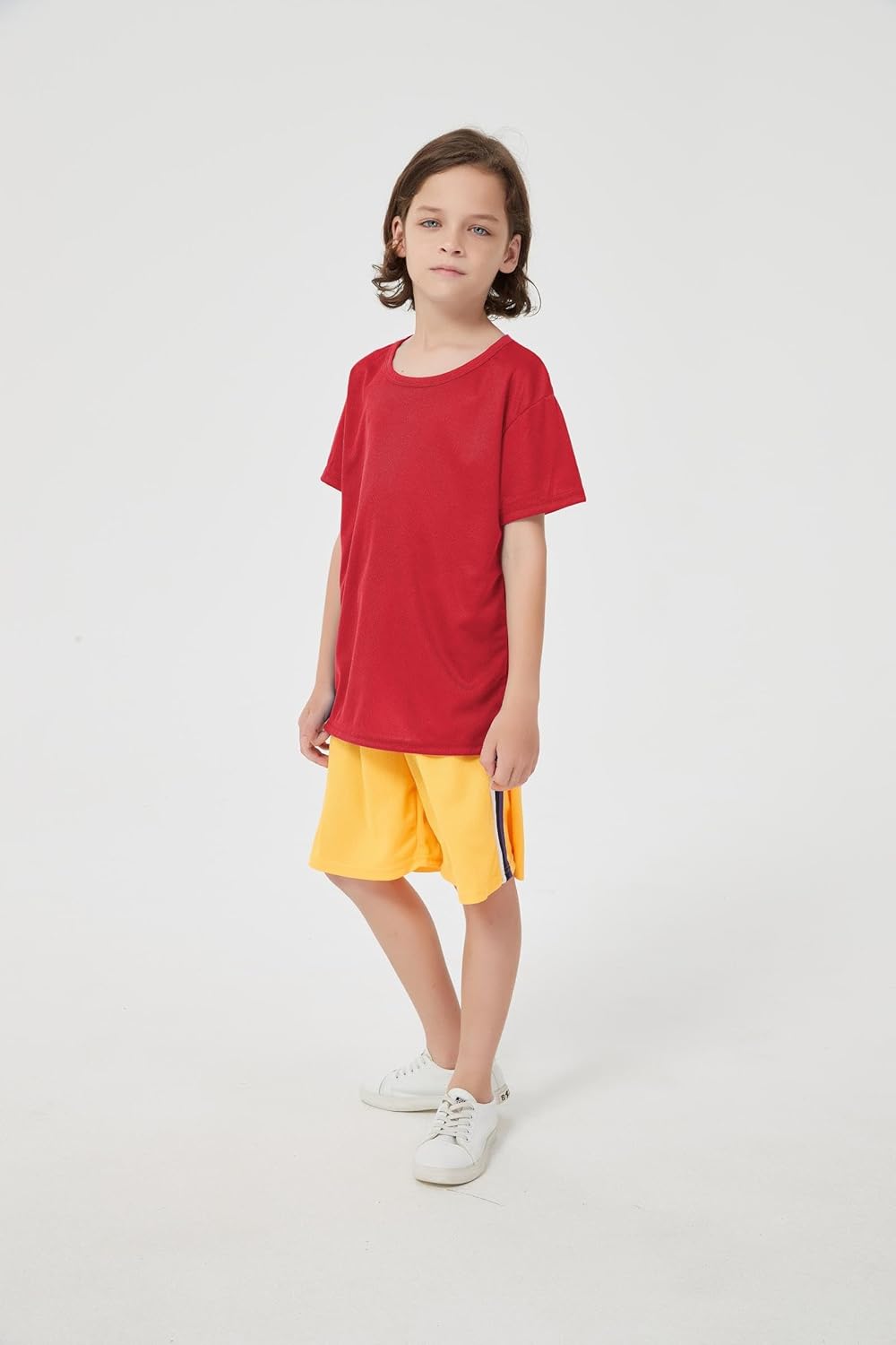 6-Pack Boys Athletic T-Shirts Quick Dry Short-Sleeve Tops Youth Moisture Wicking Running Sports T-Shirts(4-18 Years)