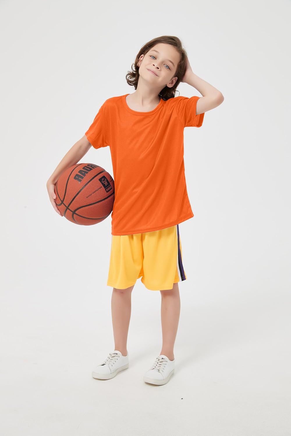 6-Pack Boys Athletic T-Shirts Quick Dry Short-Sleeve Tops Youth Moisture Wicking Running Sports T-Shirts(4-18 Years)