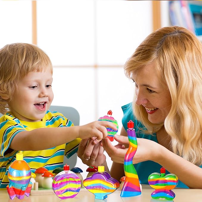 Libima 80 Pcs Sand Art Necklaces for Kids Bulk Sand Art Bottle, Colored Sand for Crafts Create Your Own Sand Art Sets for DIY Craft Making Classroom Activities Party Favors, Without Sand