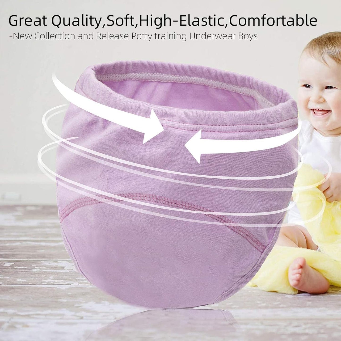 Joyo roy 6Pcs Potty Training Underwear Girls 100% Cotton Soft Absorbent Toddler Toilet Training Pants 2T-3T Waterproof Toddler Underwear Girls 2T Baby Pee Pants with Potty Sticker Chart for Kids