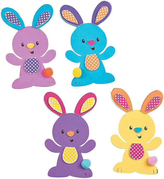 Easter Bunny Magnet Crafts - Makes 12 - Crafts for Kids and Fun Home Activities