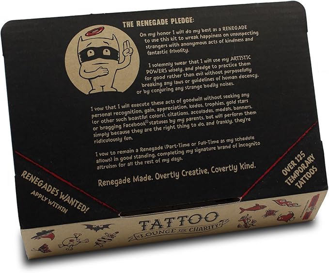 | Tattoo Lounge KIT | Promote Kindness and Raise Money for Your Favorite Cause by Applying Fun, Non-Toxic Temporary Tattoos for Kids. The Ultimate DIY Craft for Promoting Kindness!