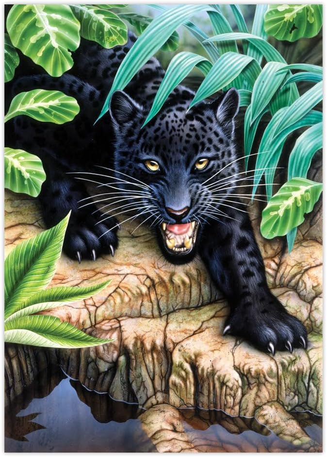 Royal & Langnickel Painting by Numbers Junior Small Art Activity Kit, Black Leopard