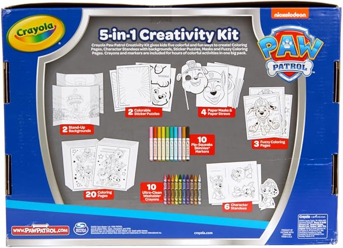 Crayola PAW Patrol Art Kit (60+Pcs), Art Set for Kids, PAW Patrol Toys & Gifts, PAW Patrol Coloring Set, Gift for Boys & Girls, Ages 4+