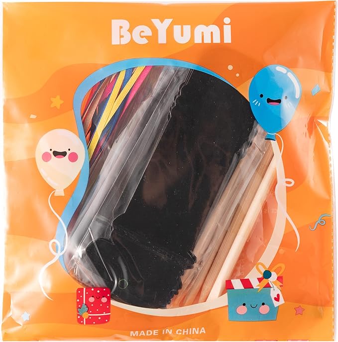 BeYumi 60Pcs Scratch Bookmarks for Kids Back to School Appreciation DIY Magic Scratch Cards Party Favors Gifts Classroom School Decor Supplies Art Crafts Kit for Student to Teacher