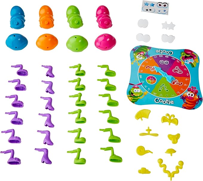 Hasbro Gaming Cootie Mixing and Matching Bug-Building Game | 2-4 Players | Easy Preschool Board Games | Back to School Gifts for Kids | Ages 3+