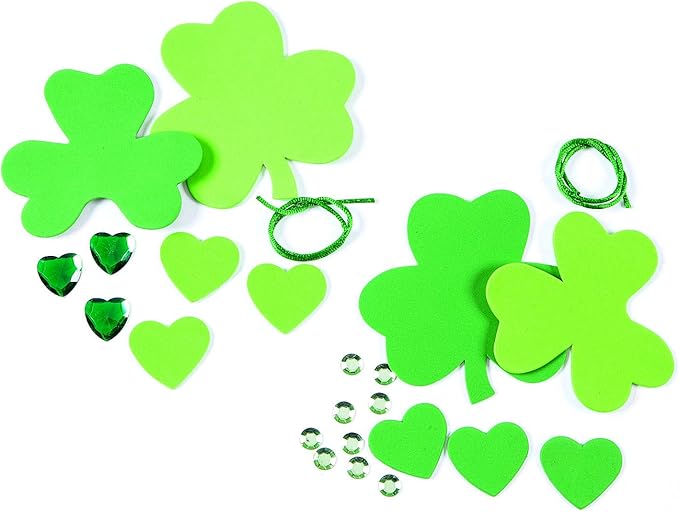 Rhinestone Shamrock Ornament Craft Kit - Crafts for Kids and Fun Home Activities