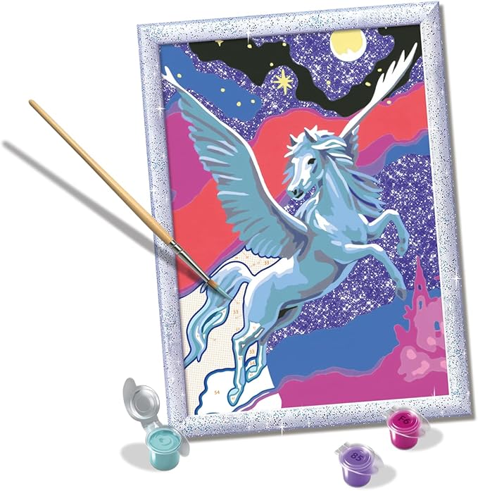 Ravensburger Powerful Pegasus Paint by Numbers Kit for Kids - 20267 - Painting Arts and Crafts for Ages 7 and Up