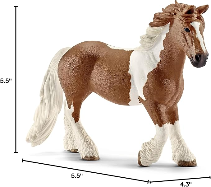 Schleich Farm World Realistic Tinker Mare Horse Figurine - Highly Detailed and Durable Farm Animal Toy, Fun and Educational Play for Boys and Girls, Gift for Kids Ages 3+