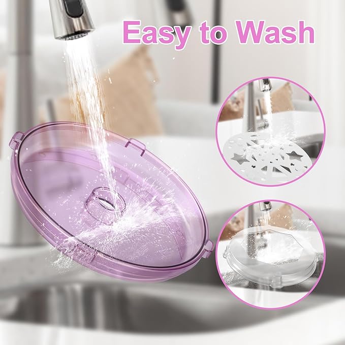 Paint Spin Art Machine Kit for Kids Stress Reducing Toys for Pink Arts and Crafts Set Gifts with Light & Music for Boys & Girls Ages 4 5 6 8 9 10 12 Flexible Splatter Guard,Easy to Wash