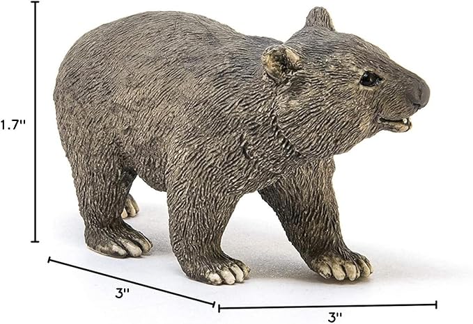 Schleich Wild Life, Realistic Australian Animal Toys for Kids Ages 3 and Above, Wombat Toy Figurine