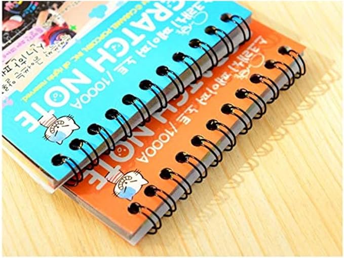 Kidivo Small Size Kid's Rainbow Scratch Book Magic Doodle Scratch Art Activity 2 Notebooks Or Note Pad of 8 Pages with One Stick for Arts and Crafts Kids (Small Size) Pack of 10 Multicolor