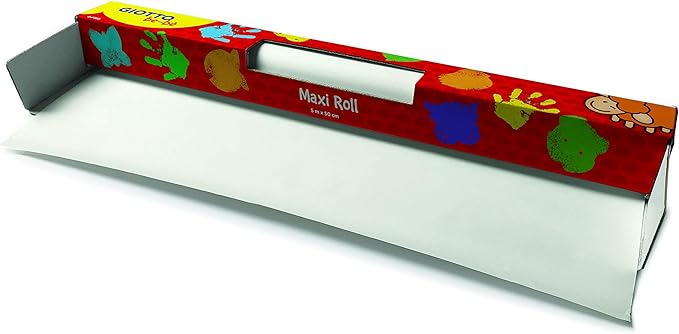 Maxi Roll, Finger Paint Set, Box of 14 Pieces, 4 Assorted Colours, Brushes, Rollers, Painting Set, Super-Washable, Ideal for Children
