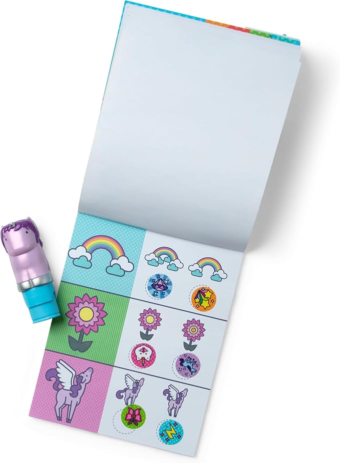 Melissa & Doug Sticker Wow! Sparkle Unicorn Bundle (Stamper w Book + Favorite Things Refill Pack)