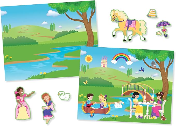 Melissa & Doug Reusable Sticker Pads Set: Fairies, Princess Castle, Play House, Dress-Up - 680+ Stickers