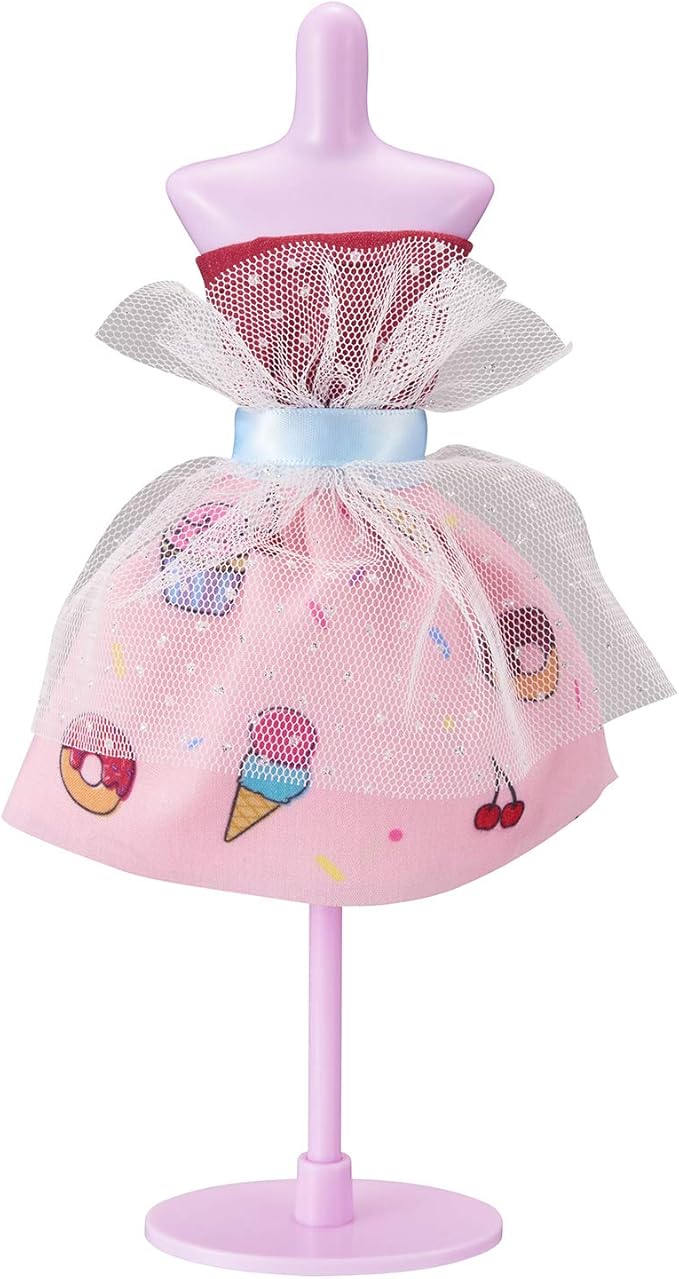 BANDAI 40433 Harumika Fashion Design for Kids-Craft Your Own Catwalk Looks with This Creative Kit-Double Torso Set-'Yummy All Over' Style Includes Reusable Mannequin, Fabric and Accessories