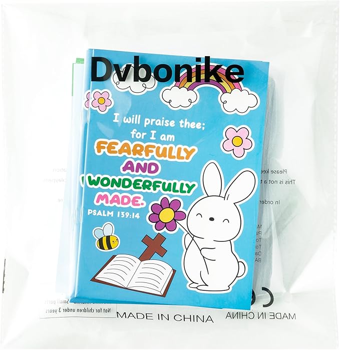 Dvbonike 24Pcs Spring Bible Coloring Books - Religious DIY Color-in Pages Booklet Bulk Drawing Holiday Christian Theme Activity Supplies for Sunday School Classroom Reward Artwork Gift