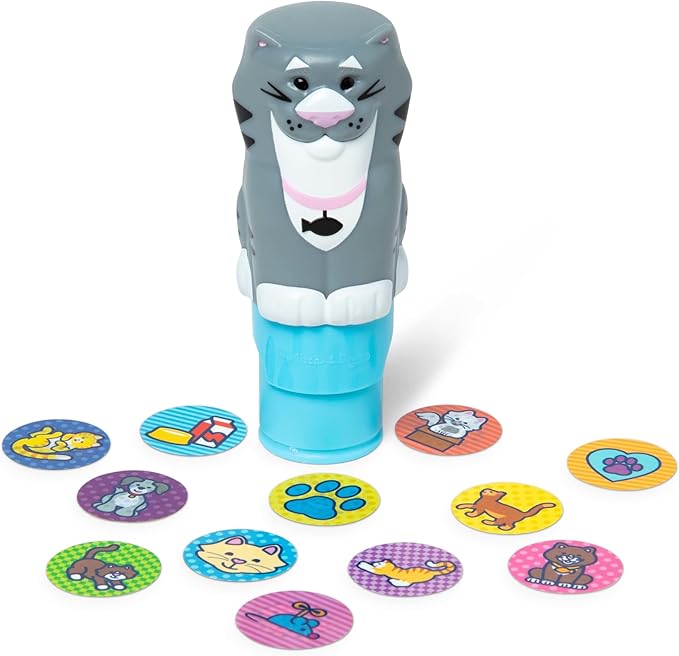 Melissa & Doug Sticker Wow!™ Cat Bundle: 24-Page Activity Pad, Sticker Stamper, Mini Activity Pad, 500 Stickers, Arts and Crafts Fidget Toy Collectible Character