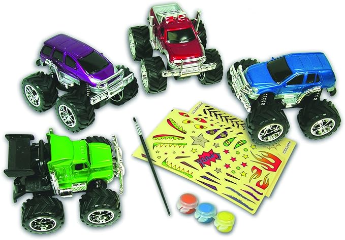 Creativity for Kids Monster Truck Custom Shop - Customize 4 Monster Trucks, Small
