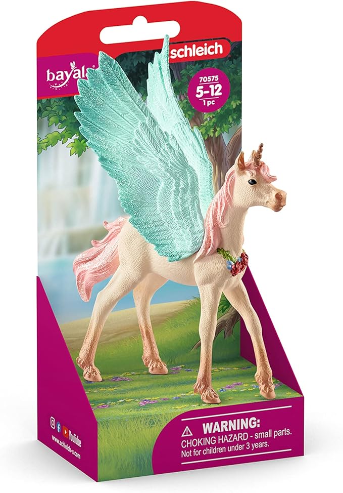 Schleich bayala, Unicorn Toys for Girls and Boys, Decorated Unicorn Pegasus Foal Toy Figurine, Ages 5 and Above