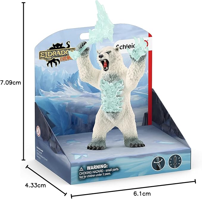 Schleich Eldrador, Eldrador Creatures, Action Figures for Boys and Girls 7-12 years old, Blizzard Bear with Weapon