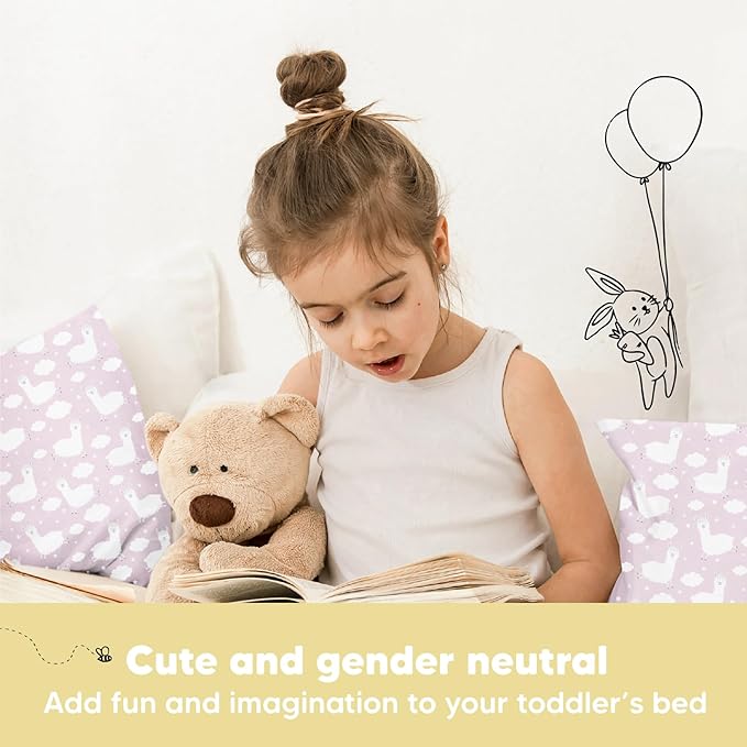 Toddler Pillow with Pillowcase - 13x18 My Little Dreamy Pillow, Organic Cotton Toddler Pillows for Sleeping, Kids Pillow, Travel Pillows, Mini Pillow, Nursery Pillow, Toddler Bed Pillow (Alpacas)