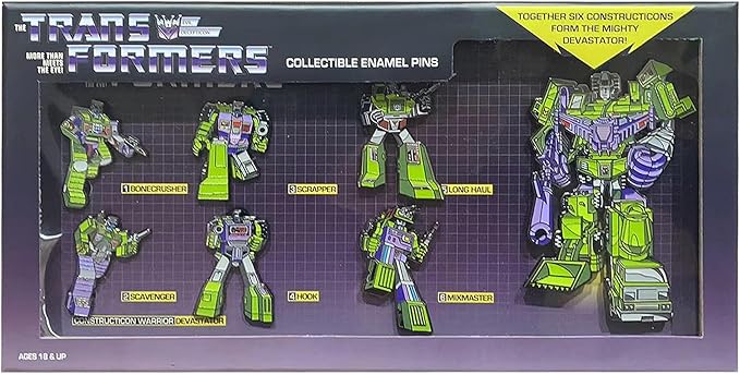 Transformers: Constructicons X Devastator Retro Pin Set