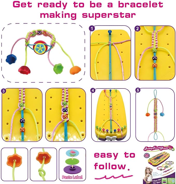 Arts and Crafts for Kids Ages 8-12,Bracelet Making Kit for Girls,Girls Toys Gifts for 6 7 8 9 10 11 12+ Year Old Girl Gift Ideas On Christmas Birthday