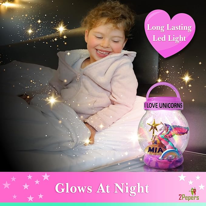 Make Your Own Unicorn Night Light Arts and Crafts for Kids, DIY Unicorns Gifts for Girls Ages 2 3 4 5 6 7 8 Years Old, Kids Art Kit Project