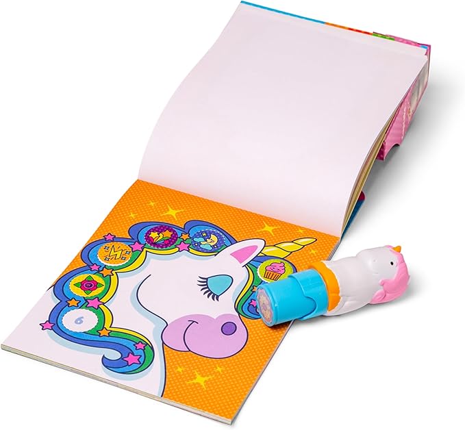 Melissa & Doug Sticker Wow!™ Unicorn Bundle: 24-Page Activity Pad, Sticker Stamper, 500 Stickers, Arts and Crafts Fidget Toy Collectible Character