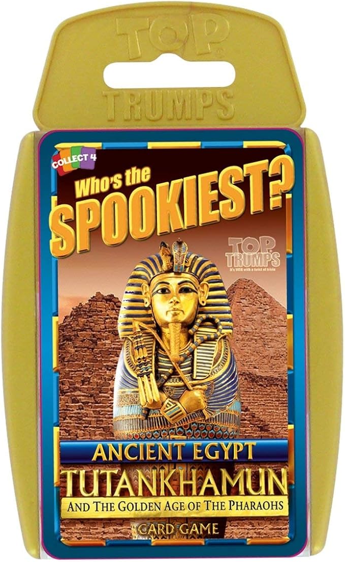 Top Trumps Ancient Egypt Classic Card Game, learn about The Pharaoh of Egypt King Tutankhamun, Cleopatra, Nefertiti and The Mummy, educational gift and toy for boys and girls aged 6 plus